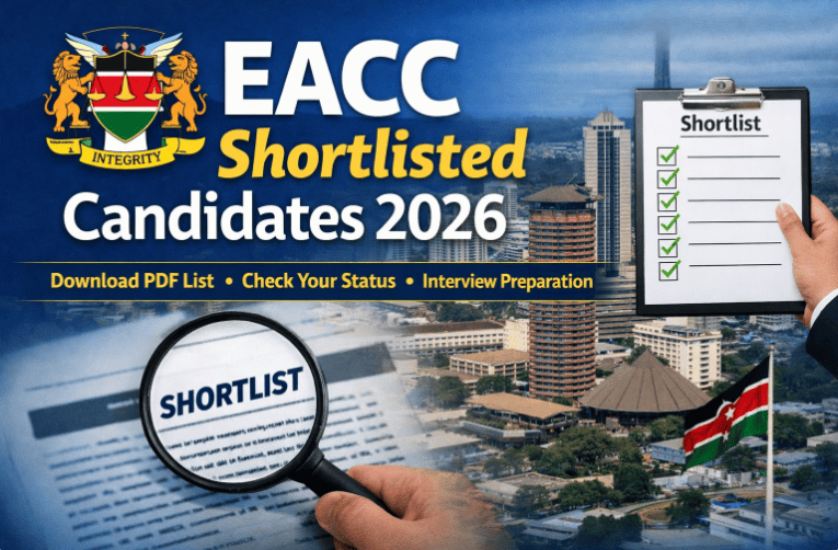 Download EACC Shortlisted Candidates 2026 PDF